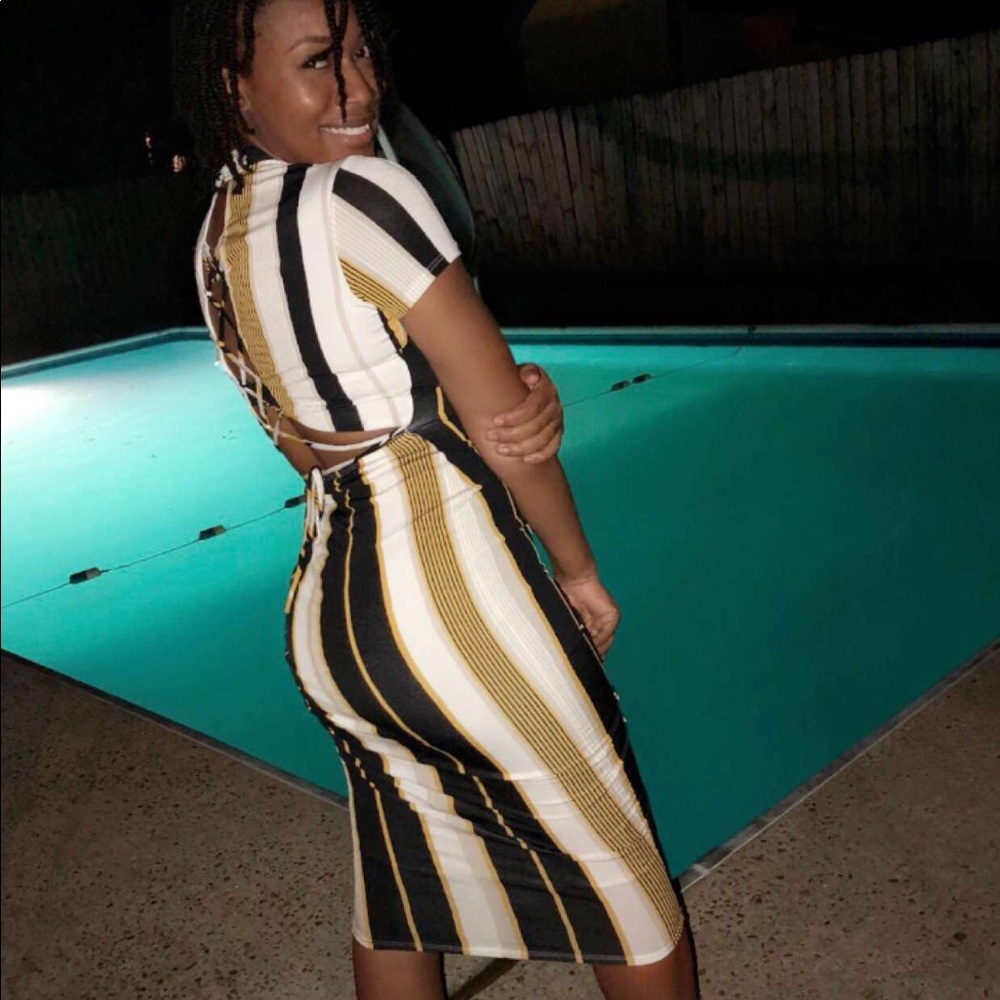 Striped Midi Dress